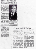 Johnston New York State Tennis Coach-Of-The-Year. 1992.
