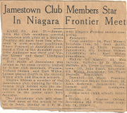 Jamestown Club Members Star In Niagara Frontier Meet.