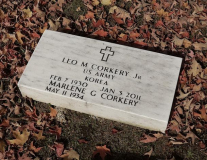 Leo Corkery's grave marker.
