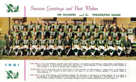 Jim McCusker's 1961 Philadelphia Eagles Christmas Card.
