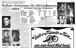 Graham Unanimous On All-Conference. March 17, 1966.