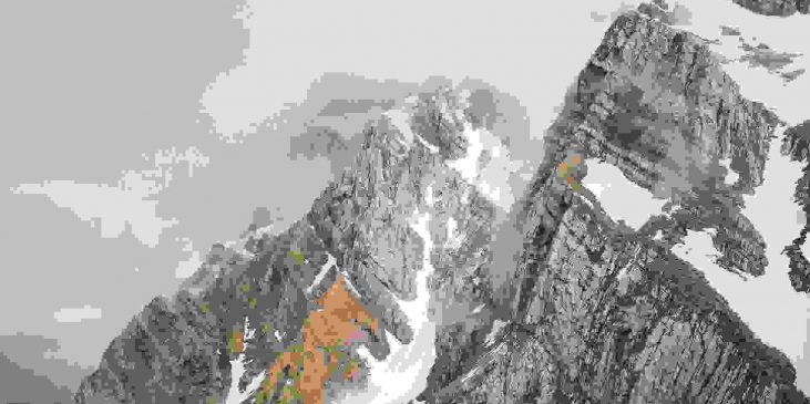 High in mountains