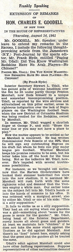 Frankly Speaking column entered into Congressional Record August 24, 1961. part 1