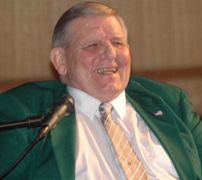 Jim McCusker enjoys a laugh at a March 2011 public screening of a rare film featuring the 1961-1962 Philadelphia Eagles on which Jim played left tackle. 