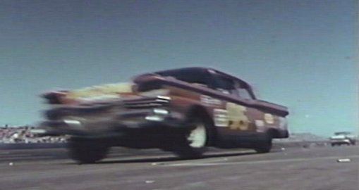 Bob Duell driving Buesink's Grand National Ford in 1959 Daytona 500.