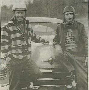 Lloyd Moore and Bill Rexford, NASCAR drivers,1950.