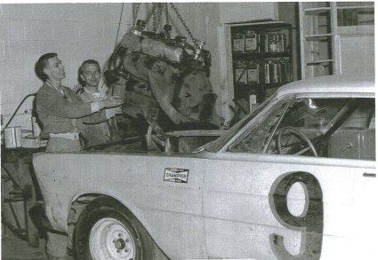 Marty Rater and Jim Fardink, Buesink mechanics, 1965.