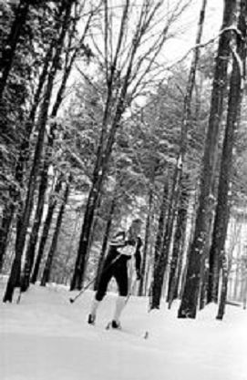 Skier taking part in the 1982 Chautauqua Ski Marathon.