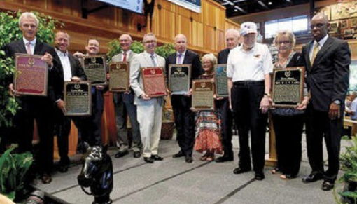 Randy Anderson, Chautauqua Sports Hall of Fame president, is pictured at Friday’s induction ceremony in Saratoga Springs.