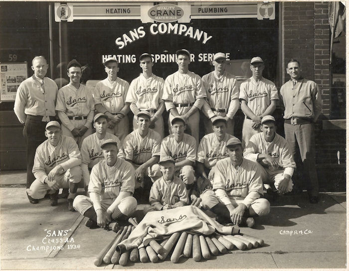 1938 Sans Co. baseball team