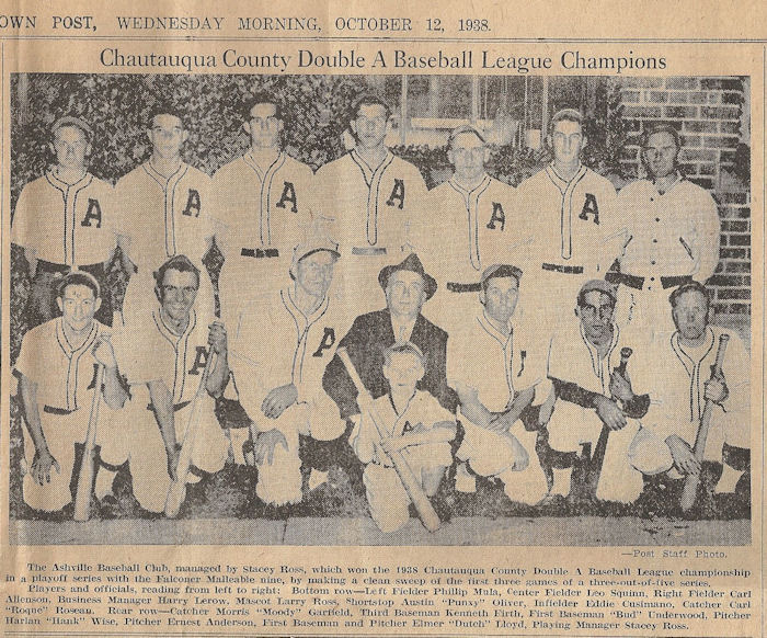 1938 Ashville baseball team