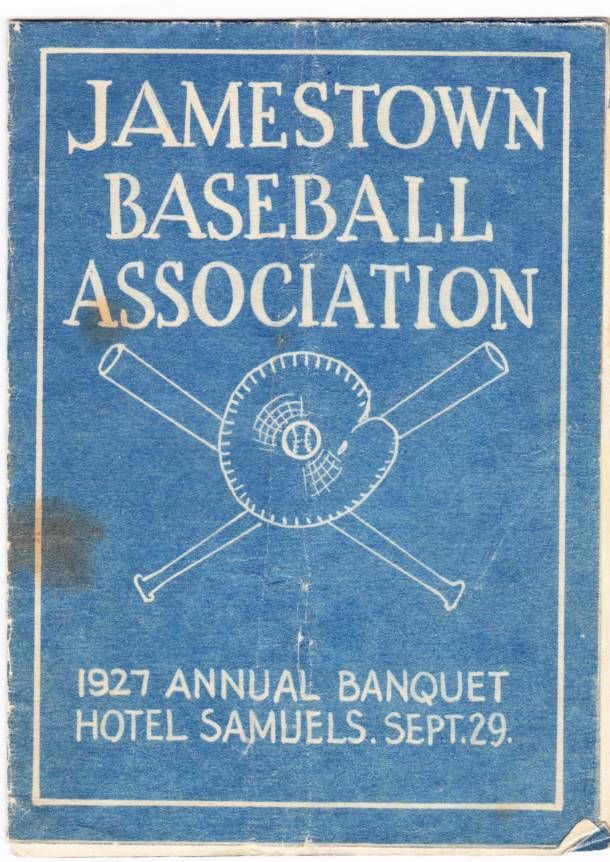 1927 Jamestown Baseball Association banquet program