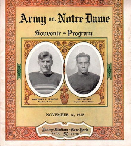Army vs Notre Dame program