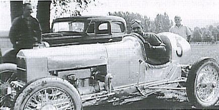 Lloyd Moore in race car