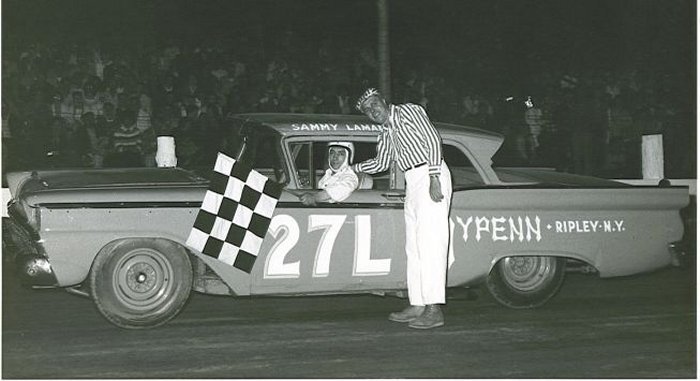 Sammy LaMancuso gets the checkered flag.