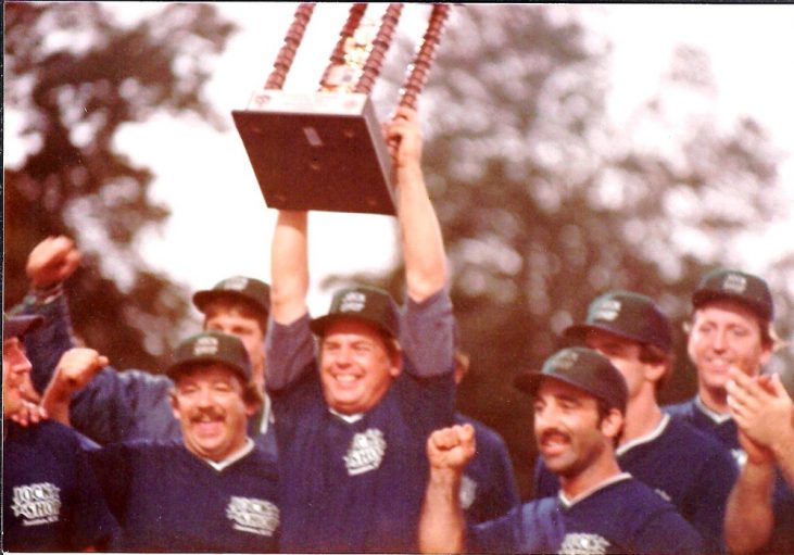 1984 Jock Shop softball team wins national title.