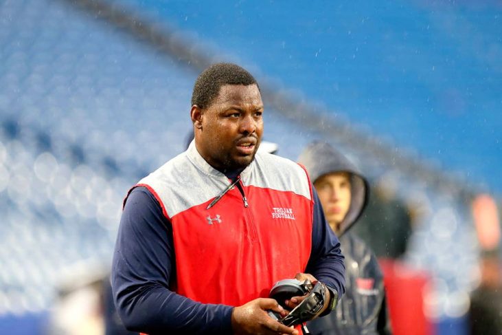Jehuu Caulcrick on sideline.