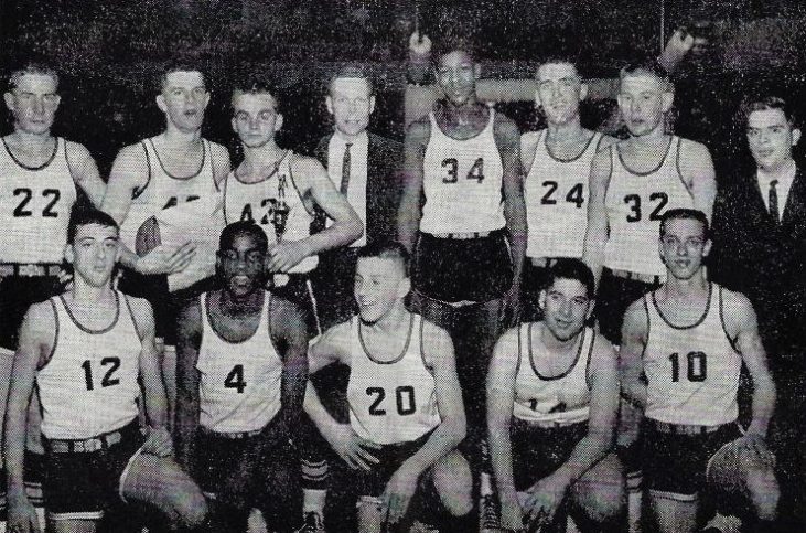 1961 Silver Creek Central School Basketball team.