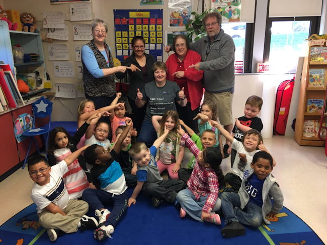 Christina Kebort with her UPK class.