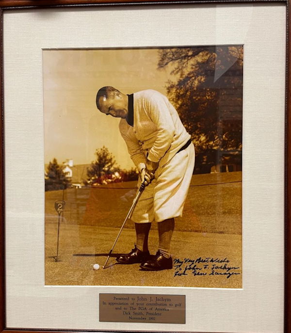 Gene Sarazen autographed photo at the CSHOF.