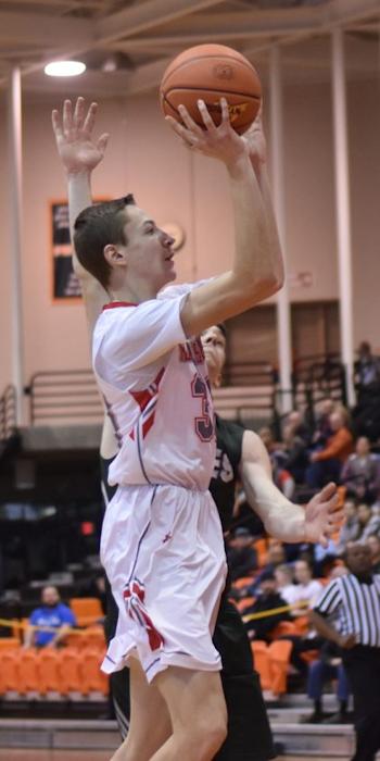 Salamanca’s Andy Herrick puts up a jump shot. 