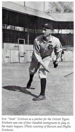Eric Erickson tosses a pitch.