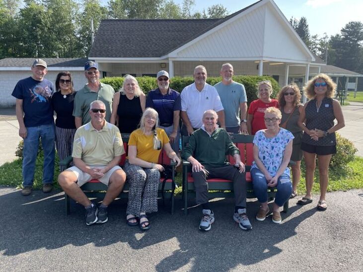 Members of the JHS Class of 1980 join James McElrath, Sr.