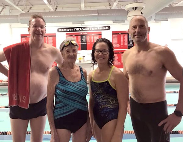 The first virtual Masters swim meet participants.