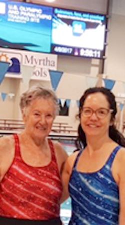 Judy Young, left, and Karen Williams are all smiles.