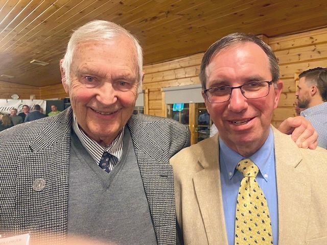 Bruce Johnson, right, with Bill Rollinger