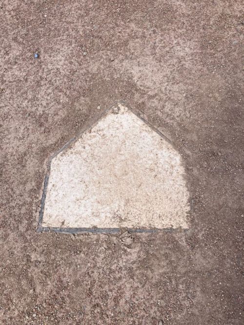 View of a home plate.