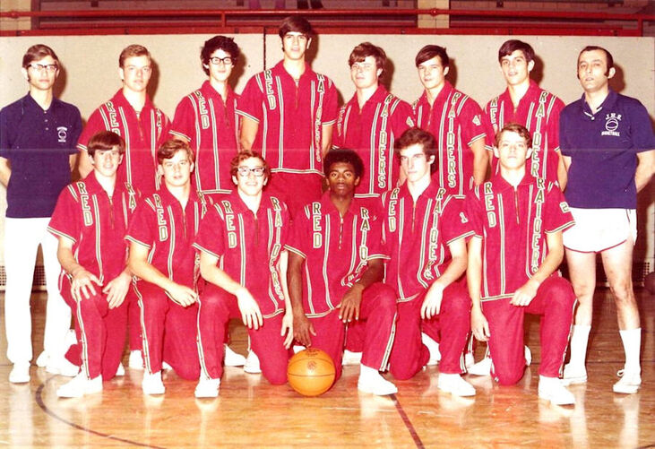 1971-72 Jamestown High School boys basketball team.