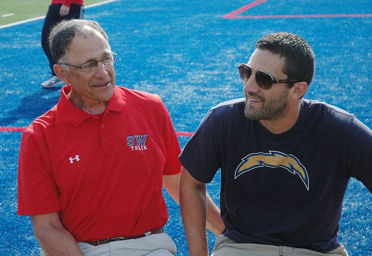 Nick Sirianni, right, is pictured with his dad, Fran.