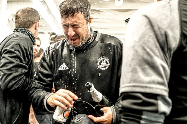 Anthony Barone celebrates.