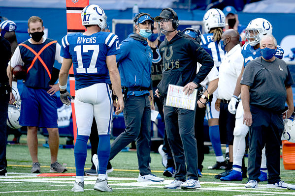 Indianapolis Colts offensive coordinator Nick Sirianni,