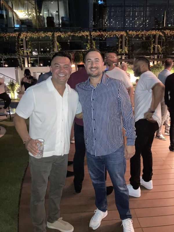 Anthony Barone is pictured with former major leaguer Nick Swisher.