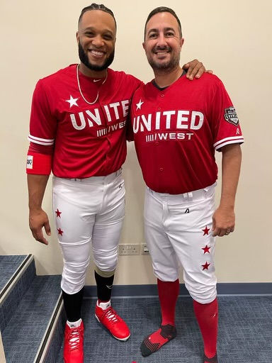 Anthony Barone with former major leaguer Robinson Cano.