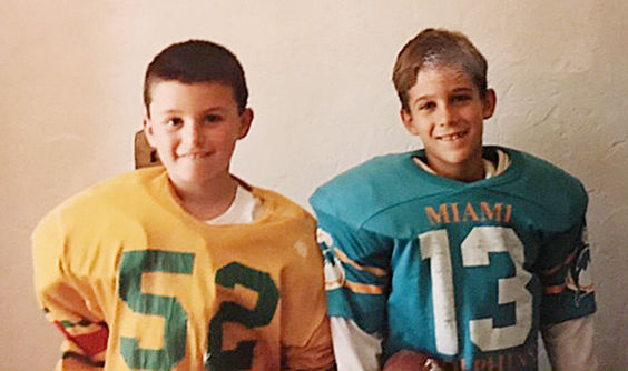 Tom Langworthy, left, is pictured with Nick Sirianni.