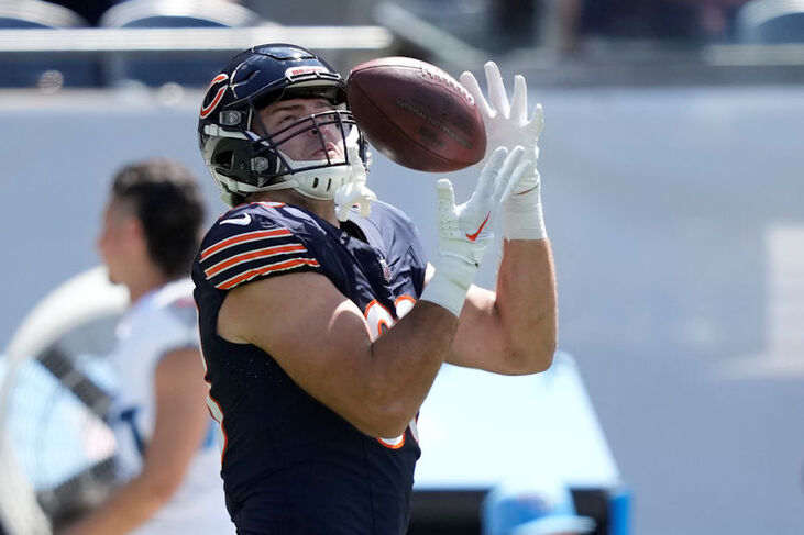 Stephen Carlson playing for Chicago Bears.