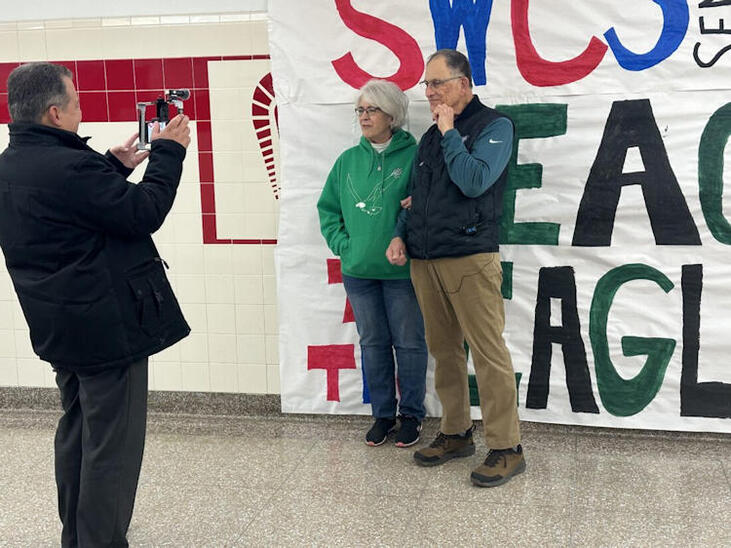 Amy and Fran Sirianni are pictured at Southwestern Central School.