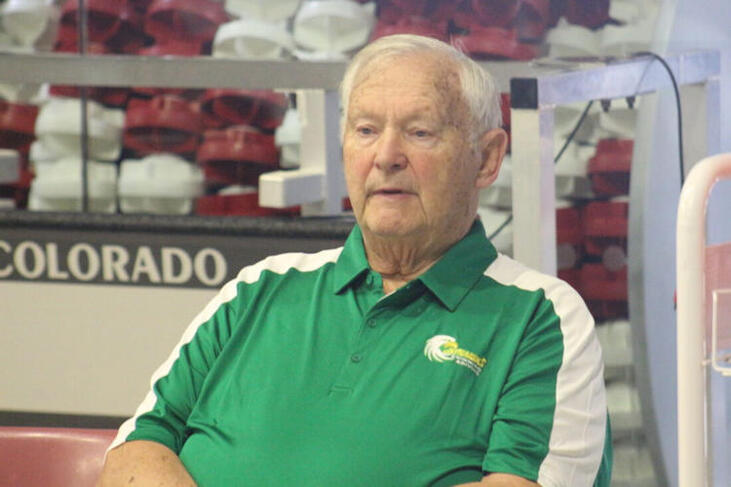JCC volunteer swim coach Bill Rollinger.