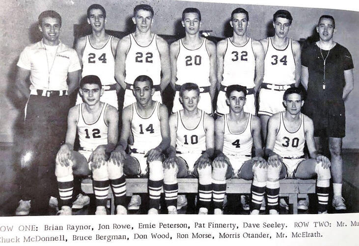 1963 Section VI champion Panama varsity basketball team.
