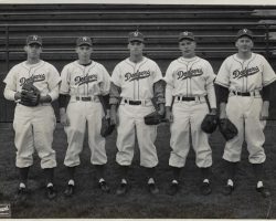1949 Nashua Dodgers infielders. Bob Brown is second from left. 1949 Nashua Dodgers infielders. Bob Brown is second from left.