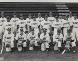 1949 Nashua Dodgers team. Bob Brown is second from left in front row 1949 Nashua Dodgers team. Bob Brown is second from left in front row.