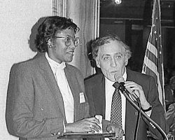 Alyce LeVoie with Jim Roselle at the CSHOF induction for her late husband Tony, 1985. Alyce LeVoie with Jim Roselle at the CSHOF induction for her late husband Tony, 1985.