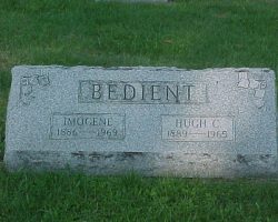 Hugh Bedient's grave marker.