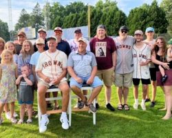 The Village of Bemus Point had a night at the Jamestown Tarp Skunks game on July 3, 2024 to honor Walt Brown. His descendants gathered for this photo. The Village of Bemus Point had a night at the Jamestown Tarp Skunks game on July 3, 2024 to honor Walt Brown. His descendants gathered for this photo.