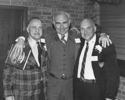 Walt Brown (left) and Lyle Parkhurst (right) with Montreal Expos manager Jim Fanning at their 1982 CSHOF induction. Walt Brown (left) and Lyle Parkhurst (right) with Montreal Expos manager Jim Fanning at their 1982 CSHOF induction.