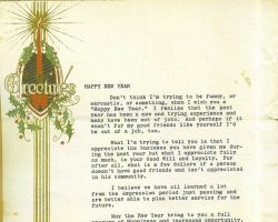 Louis Collins New Year greetings letter Collins Xmas letter