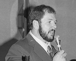 Don Reinhoudt at his CSHOF induction, 1983.